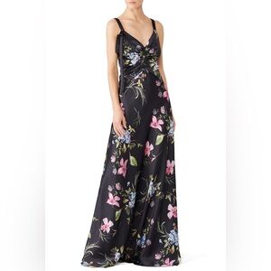 Jill Stuart Pink and White One Shoulder Gown